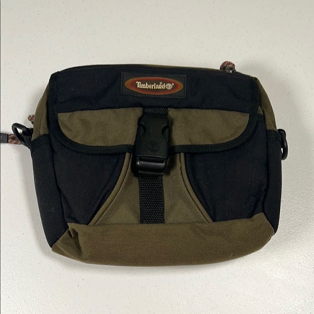 Timberland Canvas Black and Green Men's Belt Bag